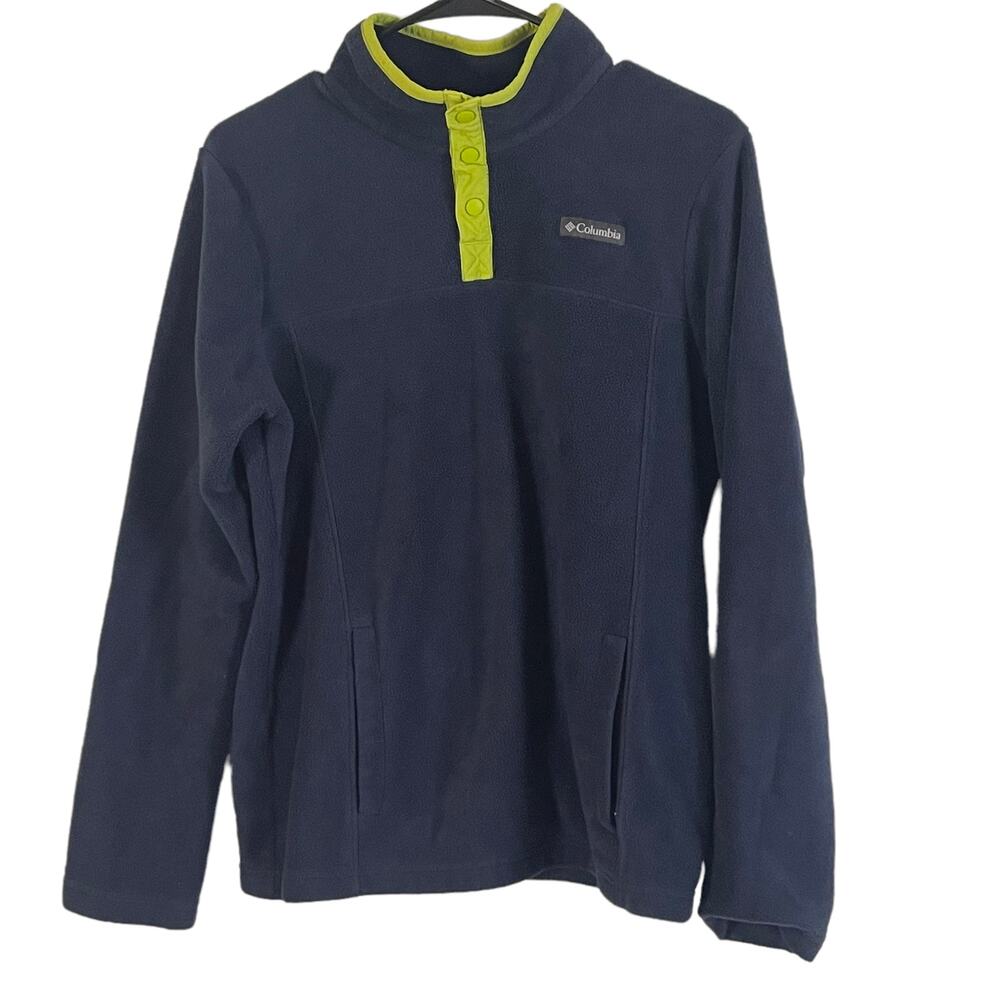 Columbia Boys Size XL Steens Mountain T Snap Fleece Navy Sweater